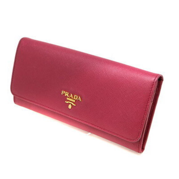 PRADA Long Wallet Leather Pink - Picture 1 of 6